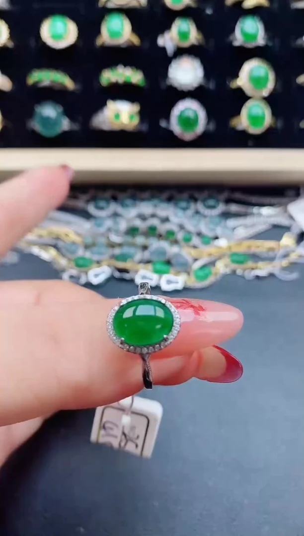 【闪购商品】翡翠戒指银S925镶嵌321321