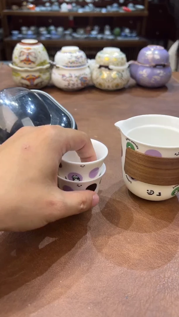 真的很便宜超好看会开片的旅行茶具