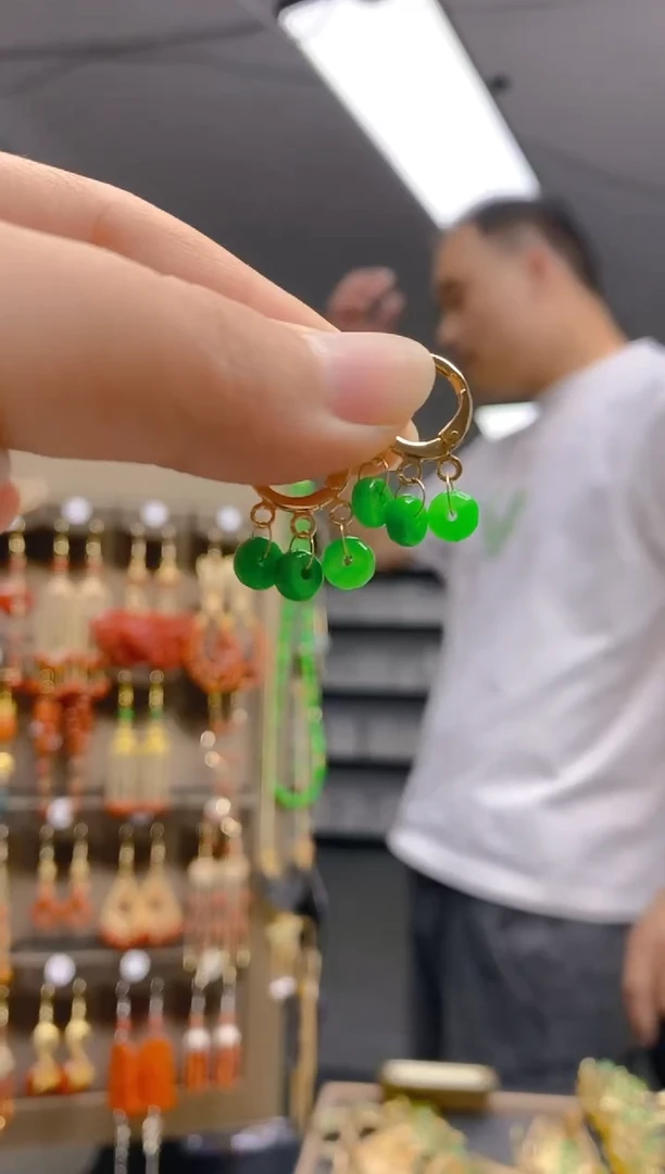 翡翠合金耳饰0206翡翠耳包