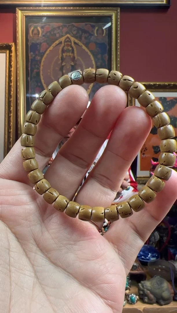 桃核手串21号  鸿运银标手串套装ylp7mm