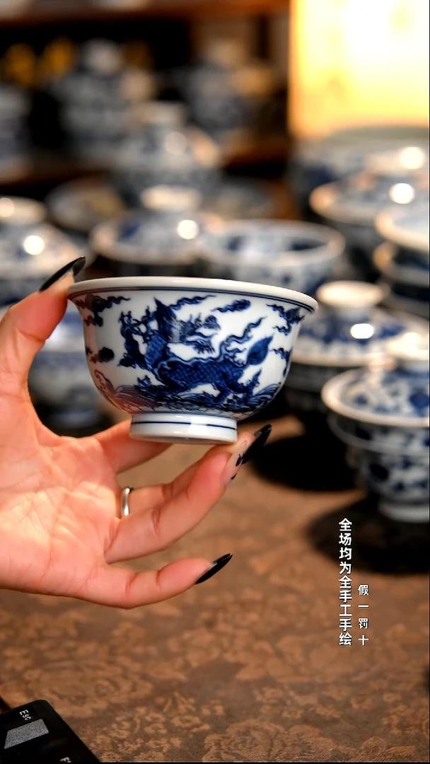 景德镇全手工手绘柴窑茶器福利