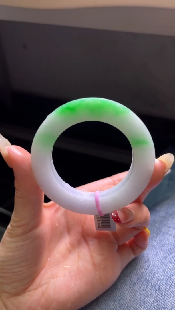 未镶嵌手镯定制翡翠50-56阳绿「定制不退不换」