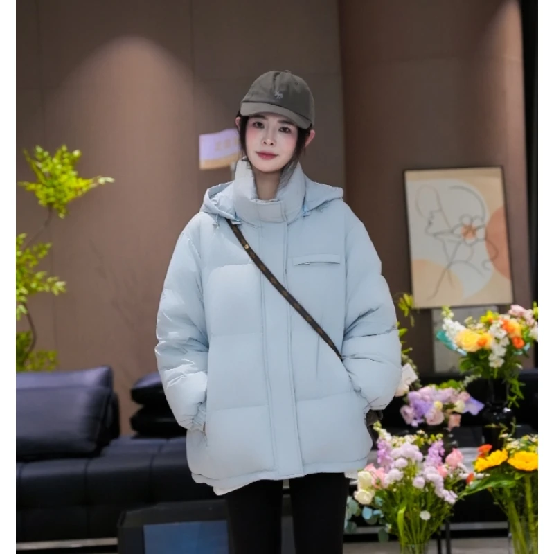 宿慕SUMU 女款连帽纯色羽绒服11-19冬季新款时尚羽绒服A16065