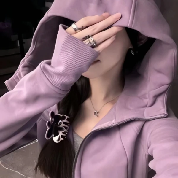 QINGXIN   1修身连帽卫衣