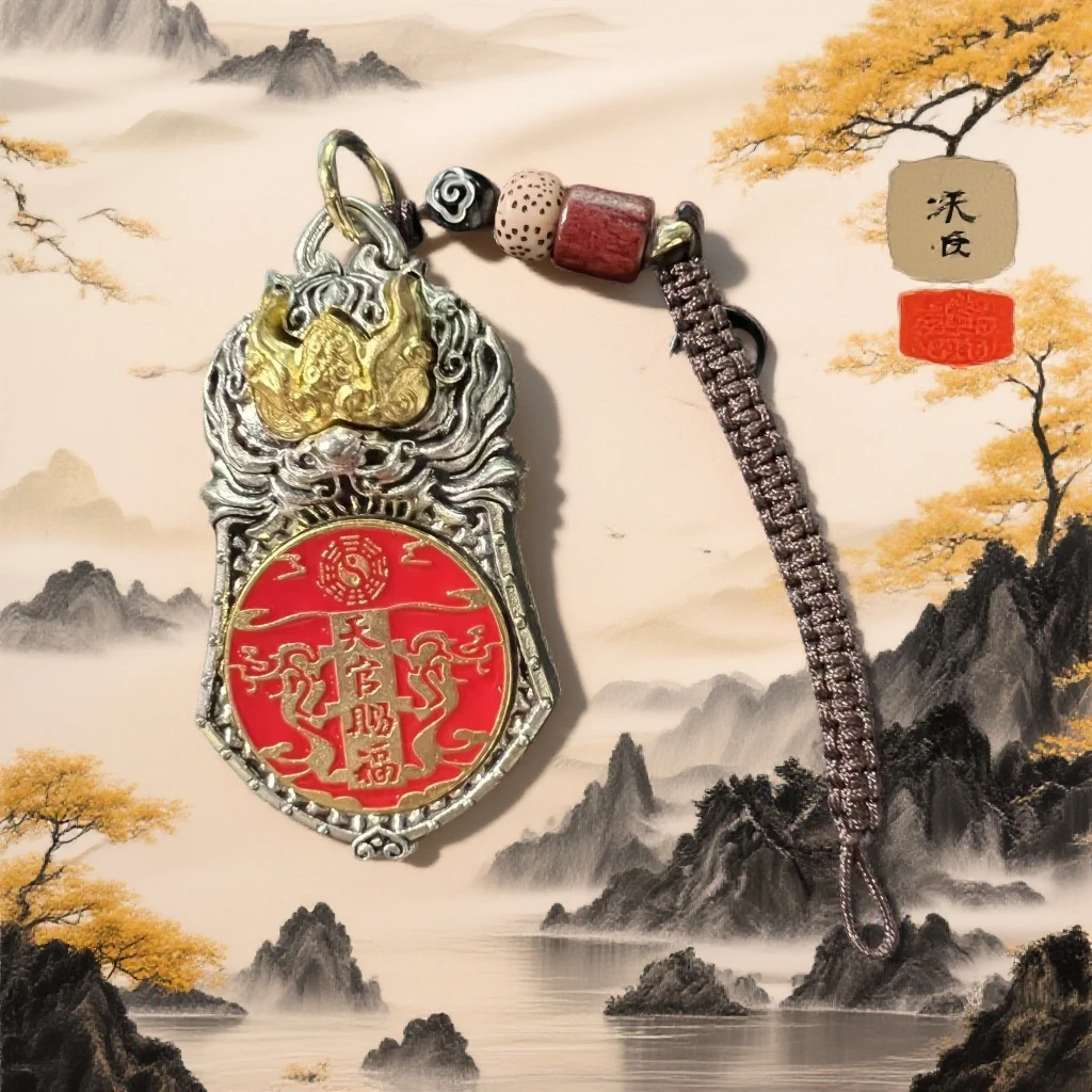 炼铠甲胄周边小挂件天官赐福空心榫卯结构可拆卸轻便型钥匙挂件