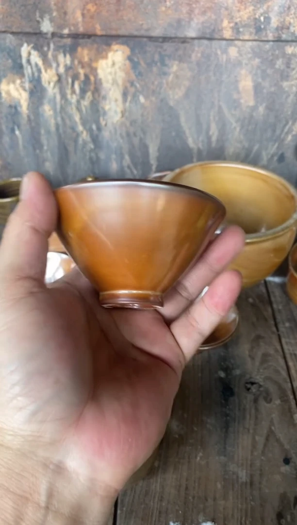 浪鬼柴烧-釉绘柴烧V****罗小杯子