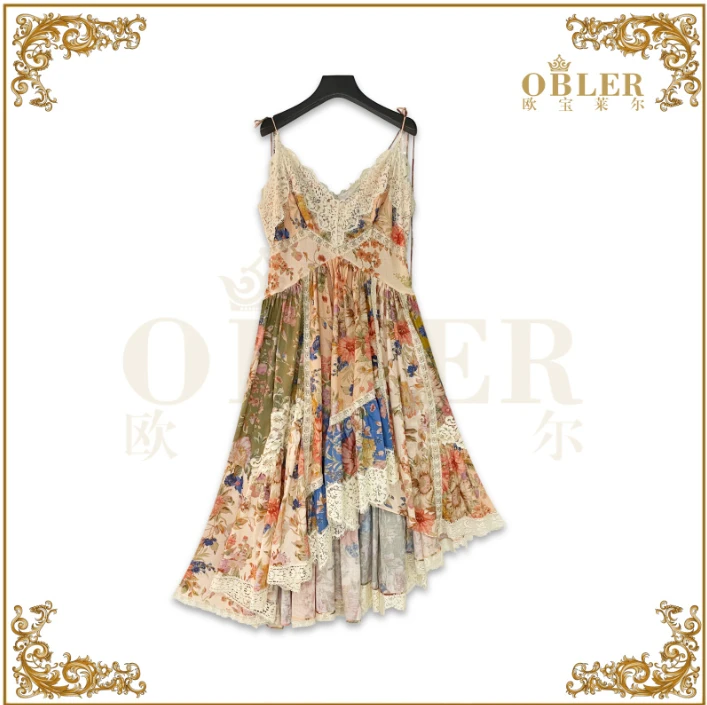 【欧宝莱尔】新款气质时尚轻奢女装连衣裙502-24748