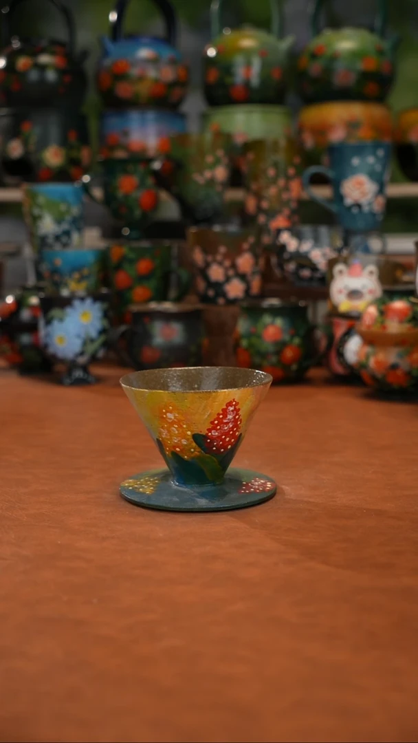 紫砂油画手绘釉下彩