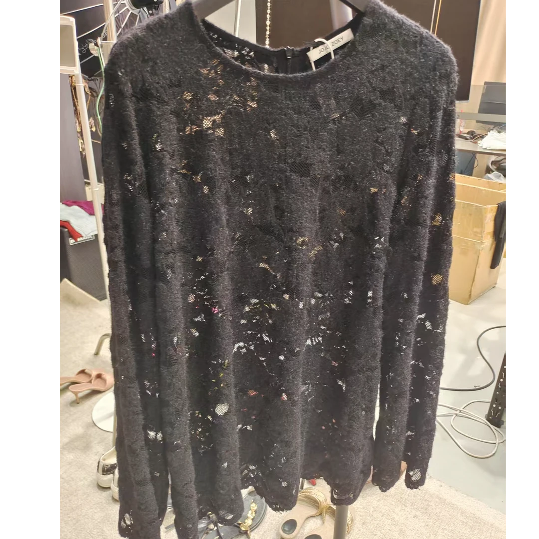 JOJO ZOEY【清仓NO退换】新款圆领边打结波点长袖女cx-1024