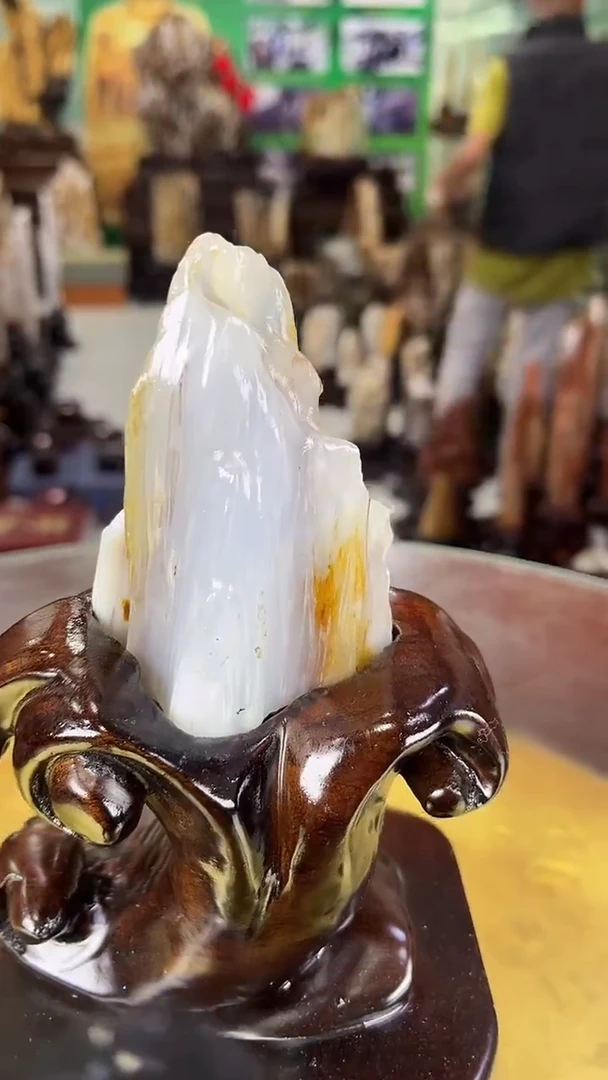 未镶嵌珠宝奇石硅化玉缅甸天然树化玉摆件