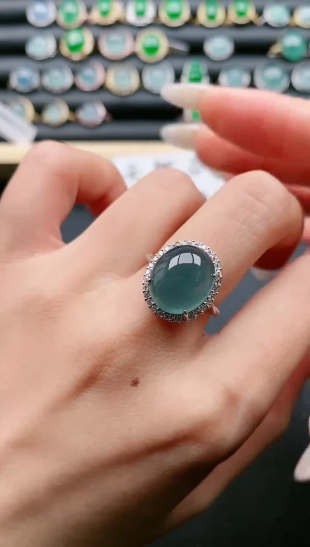 【闪购商品】翡翠戒指银S925镶嵌1111111