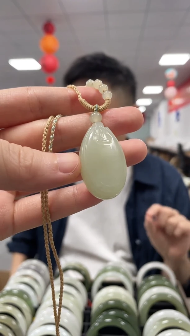 和田玉未镶嵌挂件悟道无事牌挂件一件