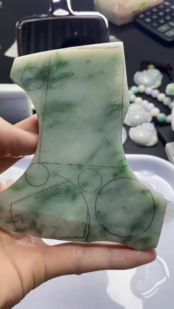 裸石翡翠天然缅甸A货【海】07