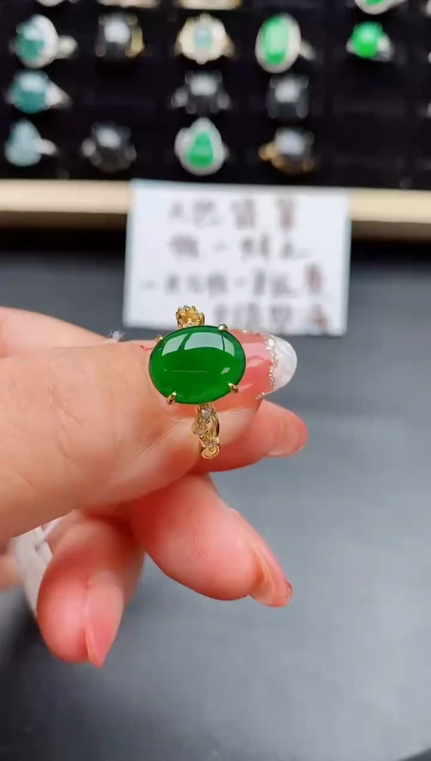 【闪购商品】翡翠戒指银S925镶嵌05800