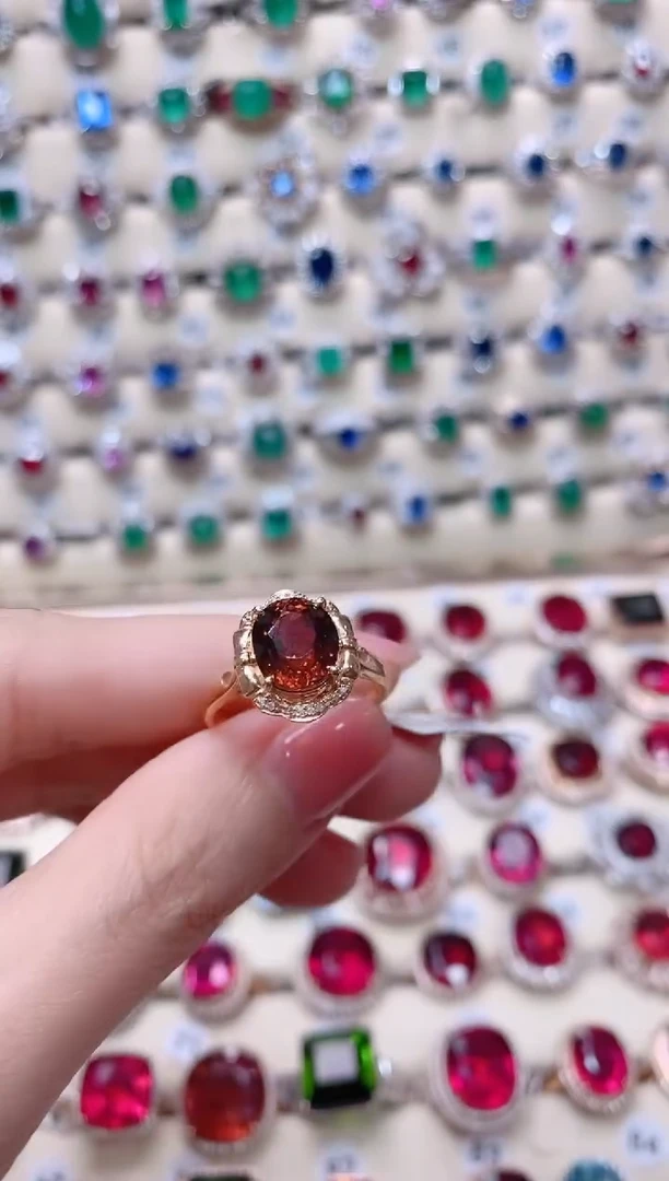 【闪购商品】碧玺18K金戒指18K金镶嵌1