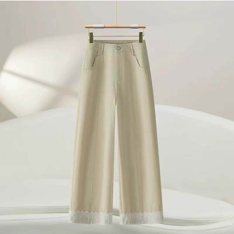 休闲裤女夏季新款宽松显瘦直筒阔腿裤#25101