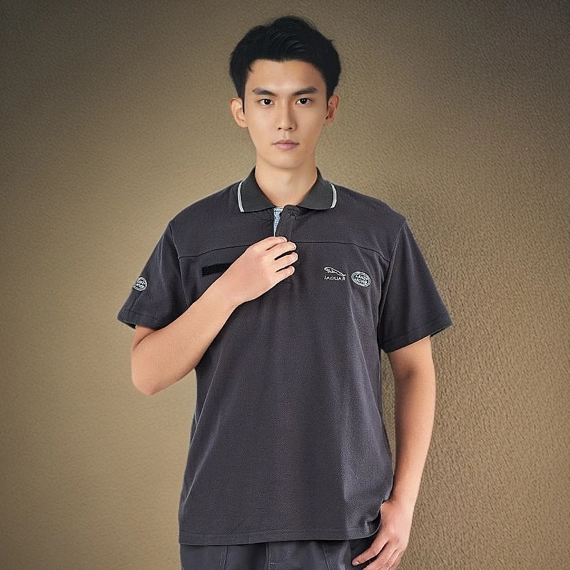 不限于捷豹路虎4s店短袖T恤工作服套装夏季售后维修车间工装汽修