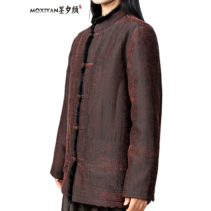 【墨夕颜】2025新款桑蚕丝男装 红龟棉服-MH-1068