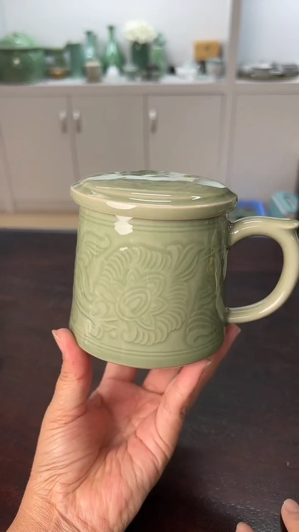 龙泉云间青瓷小米茶器