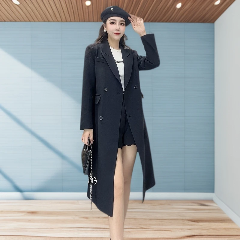 88003 春装新款时尚百搭韩版长款风衣外套 YS