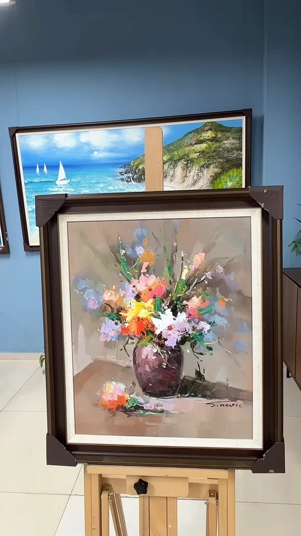 油画陶宗健-50*60-油画作品-花卉