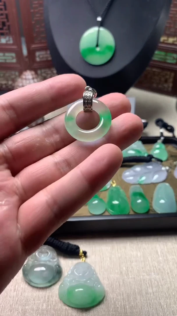 颈饰未镶嵌翡翠所见即所得，一图一物