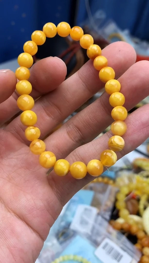 裸石蜜蜡未镶嵌手串卡7