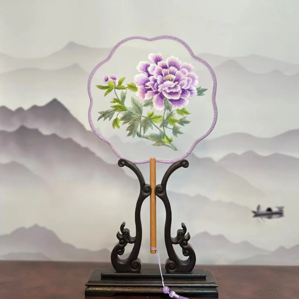 （2把）64 紫气牡丹 22 仙鹿踏云