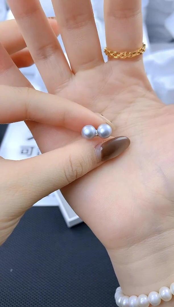 未镶嵌耳饰淡水珍珠ed1001