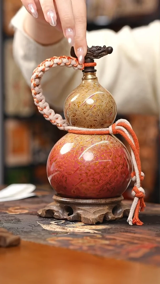 【闪购商品】RV195漆艺酒葫芦不包手串及旋转底座