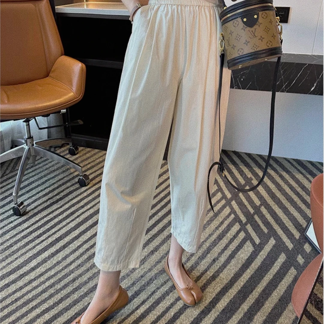 【禅意茧型裤】夏季松紧腰宽松休闲 9分裤