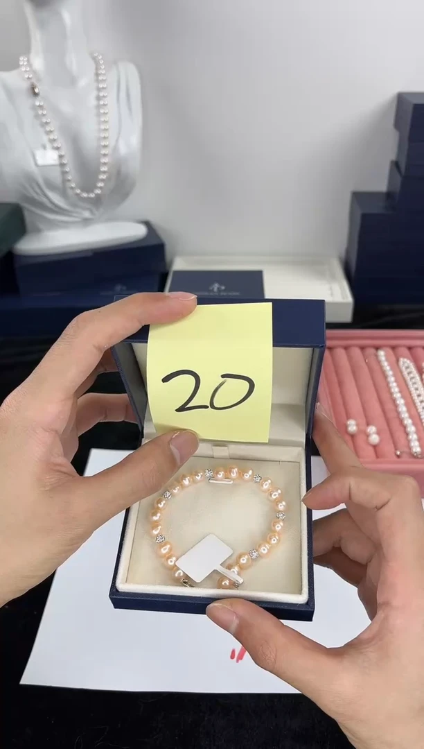 【闪购商品】淡水珍珠手绳银S925镶嵌淡水珍珠手链