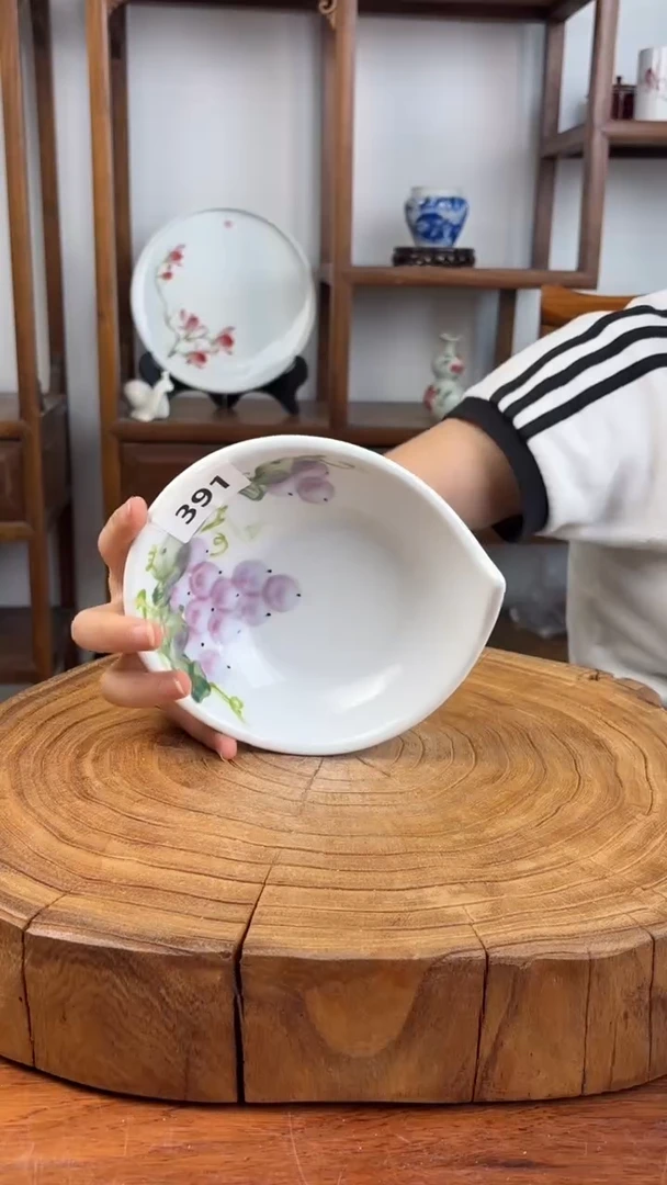 瓷片国韵瓷坊-手绘高温（釉中彩）水滴碗391