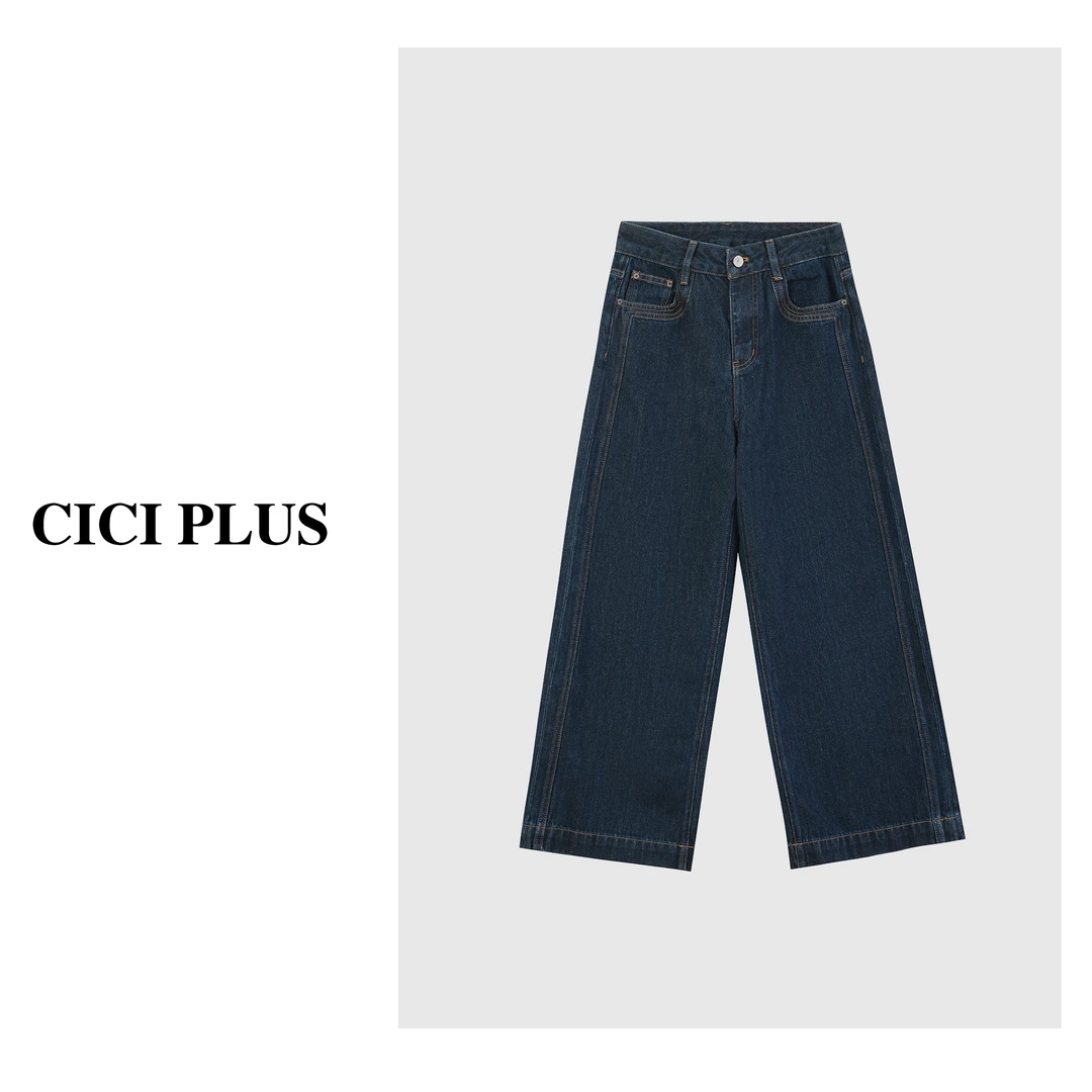 【CICI PLUS】【土耳其牛仔棉】2025早秋新品休闲牛仔裤25C6332
