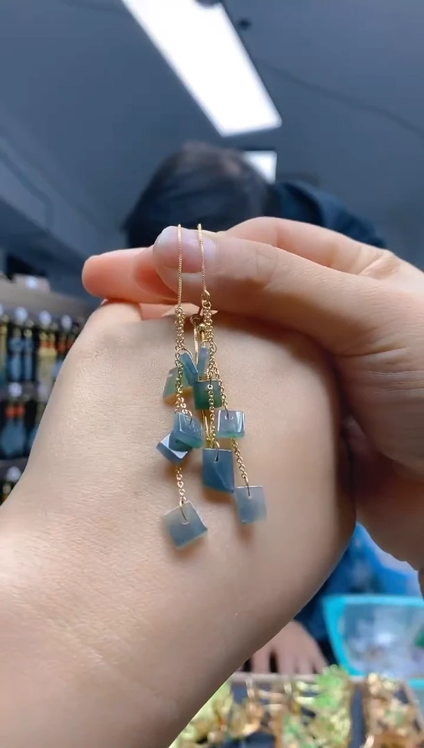 【闪购商品】翡翠耳饰合金066翡翠耳线