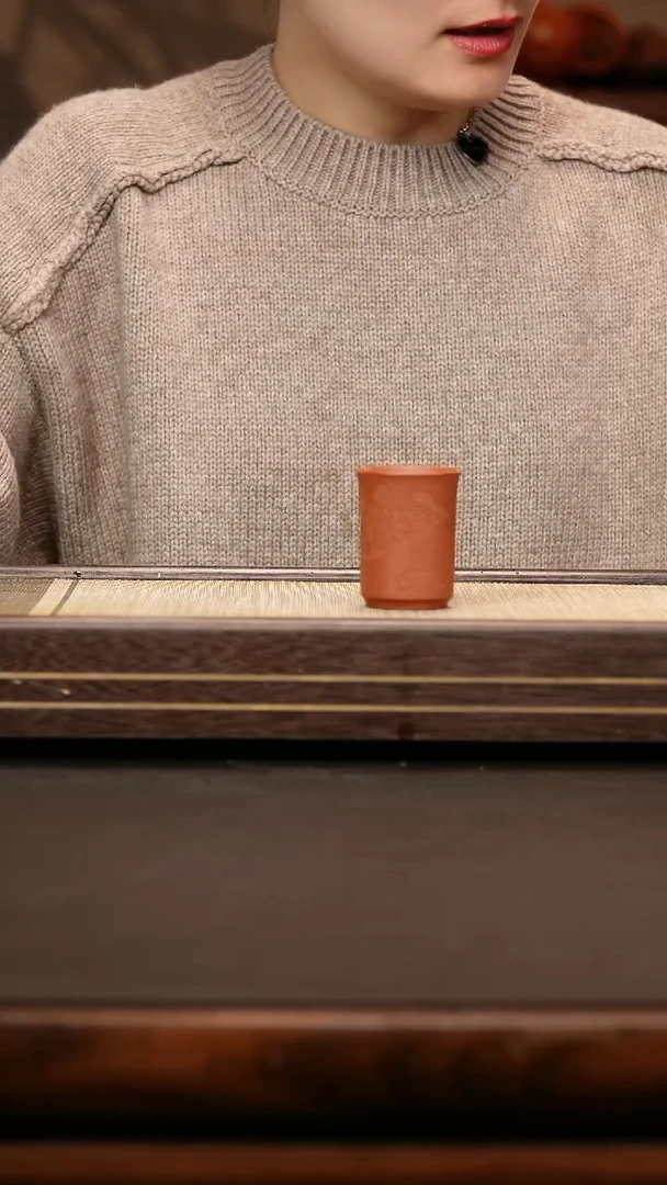 茶壶紫砂红皮龙 闻香杯 刻绘