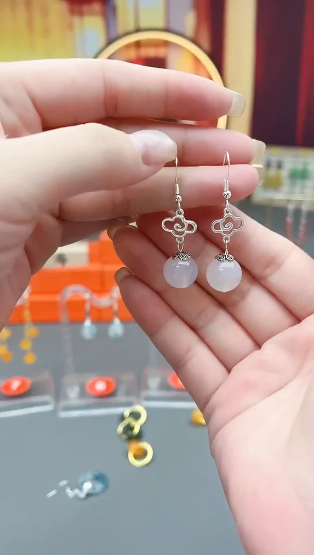 未镶嵌耳钉玛瑙/玉髓101