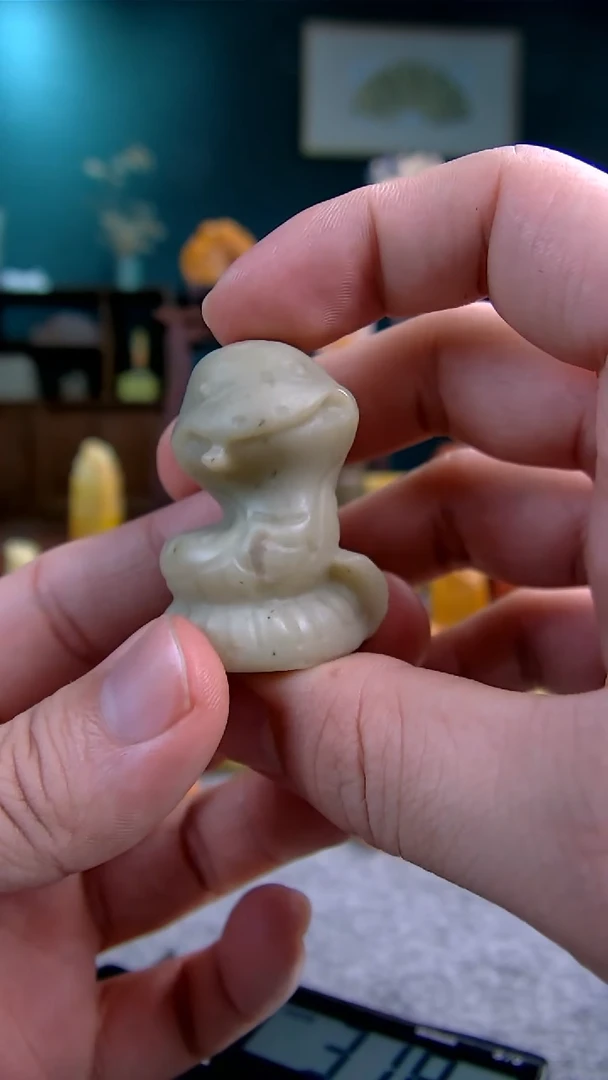 【闪购商品】青田石封门青生肖蛇印章3.0*2.8*4.1