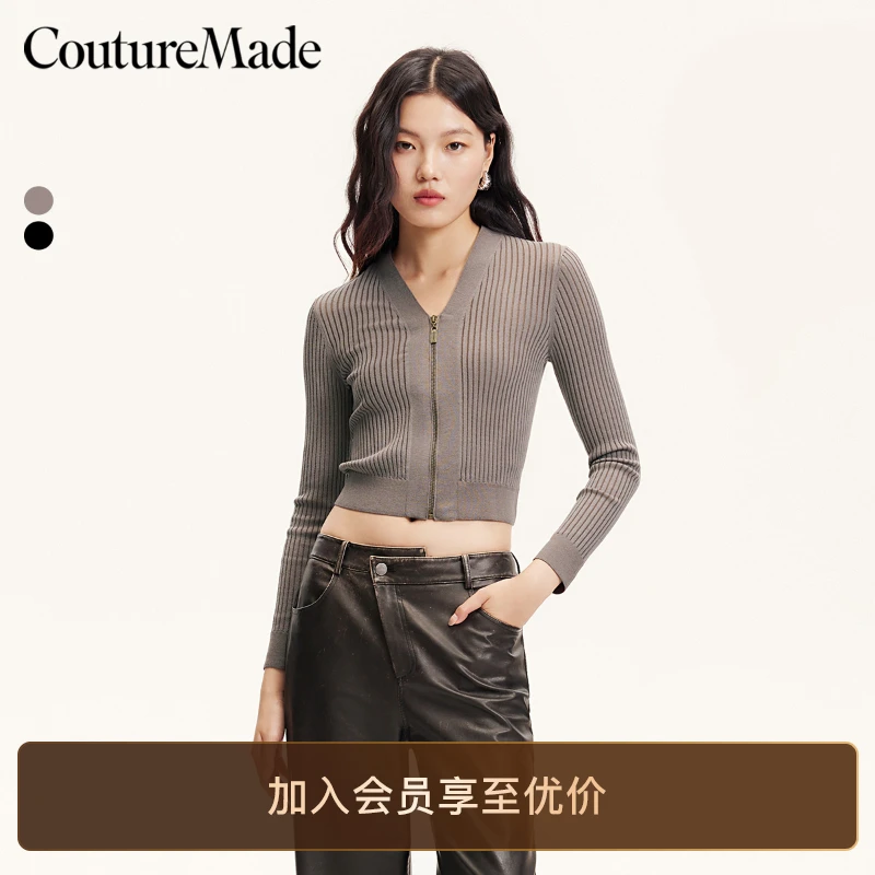Vero Moda针织衫V领修身气质洋气炸街女装时尚复古开衫百搭松弛感