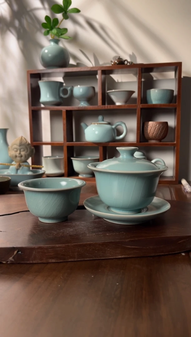 【闪购商品】杯清凉寺仿古釉色盖碗杯