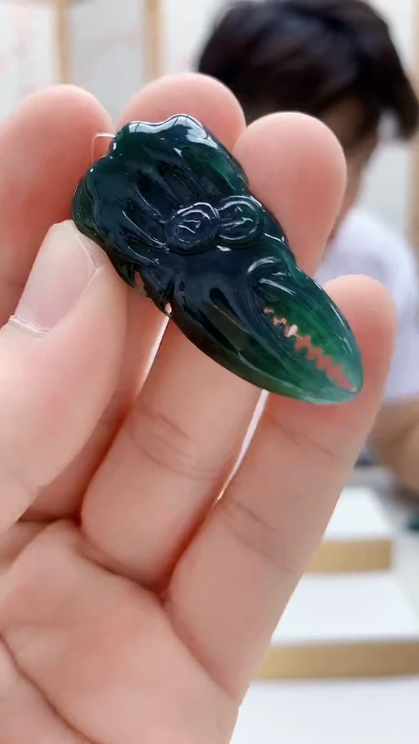 未镶嵌定制翡翠5145bb-毛货挂件19