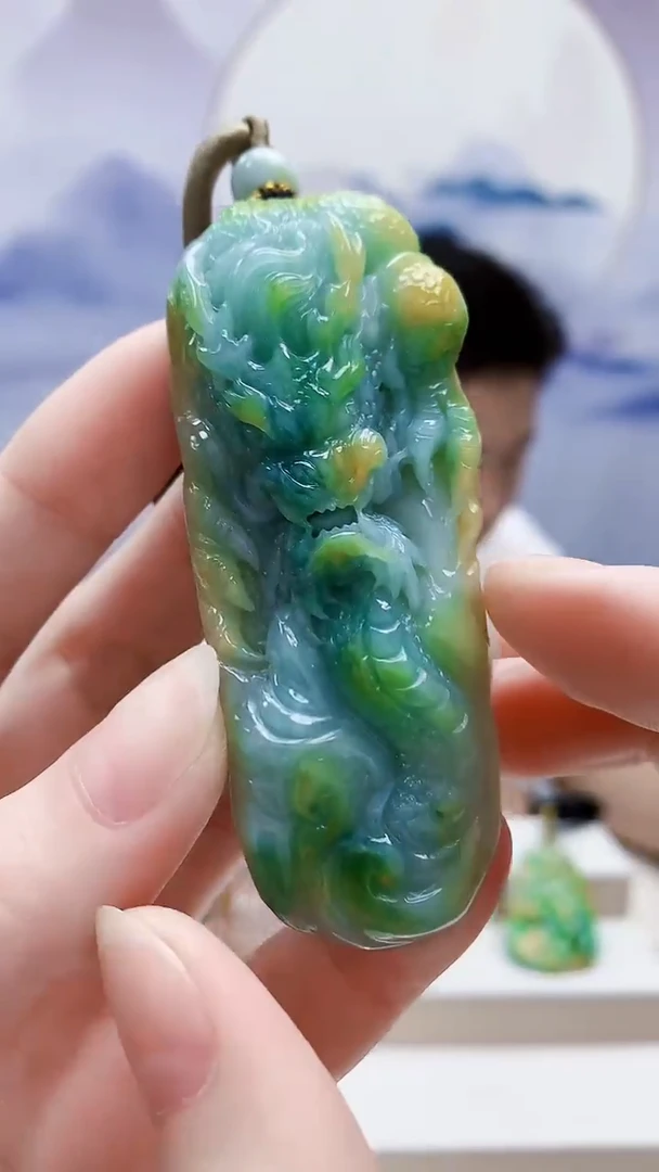 未镶嵌定制翡翠4917ry-毛货挂件28