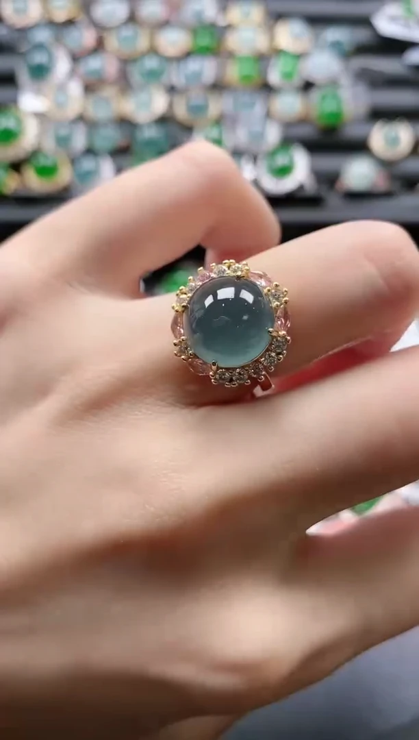 【闪购商品】翡翠戒指银S925镶嵌51511