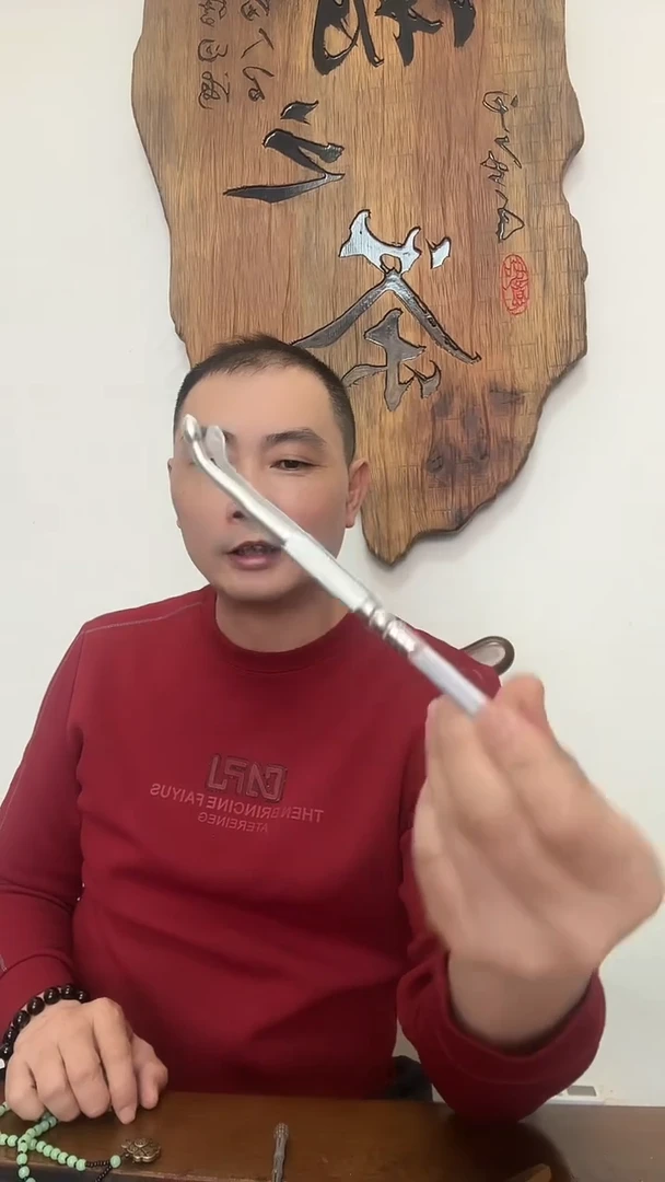 潮汕功夫茶银色茶夹