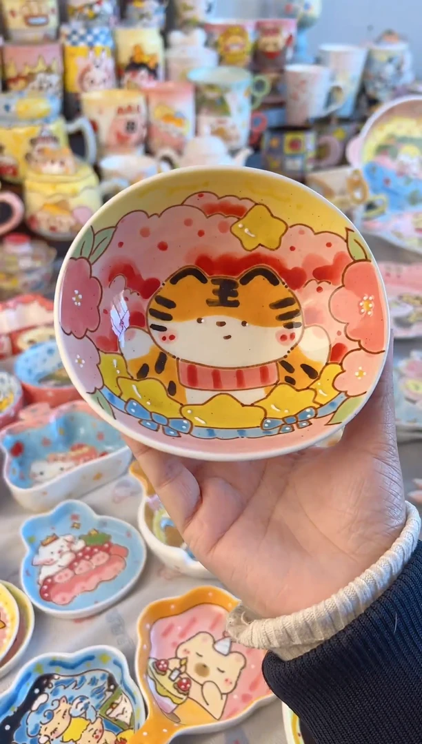 摆件陶景德镇陶瓷手绘