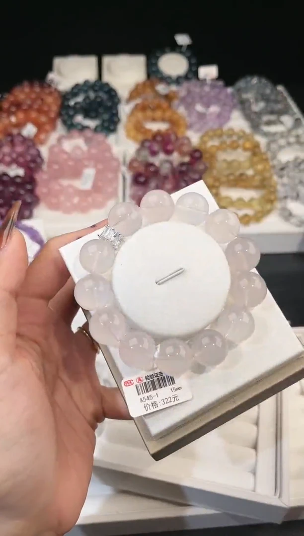 【闪购商品】水晶手链合金多样性发一DIY奶白15mm