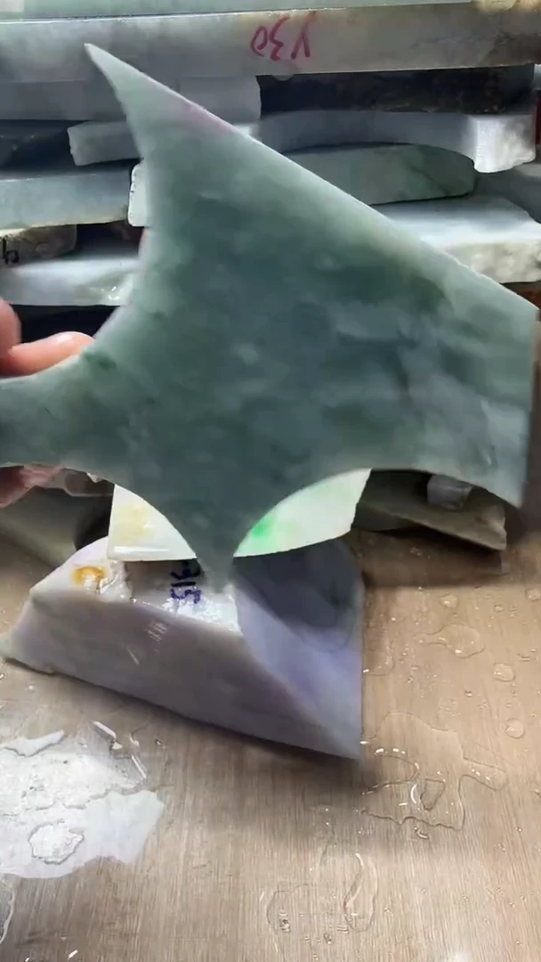 裸石翡翠天然翡翠A货花8