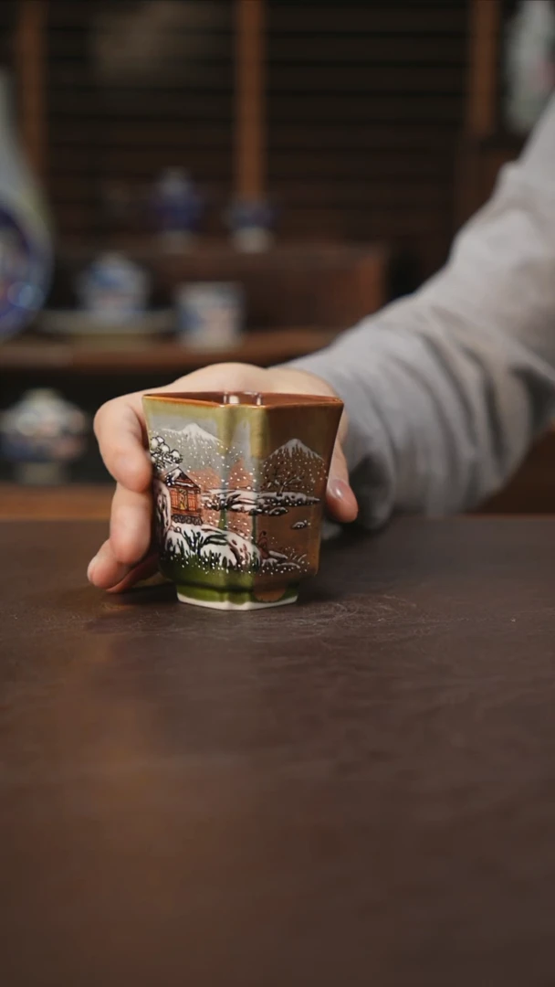 杯景德镇陶瓷杯碗柴烧多人