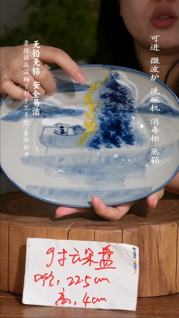 碗陶瓷景德镇高温瓷釉下彩手绘陶瓷