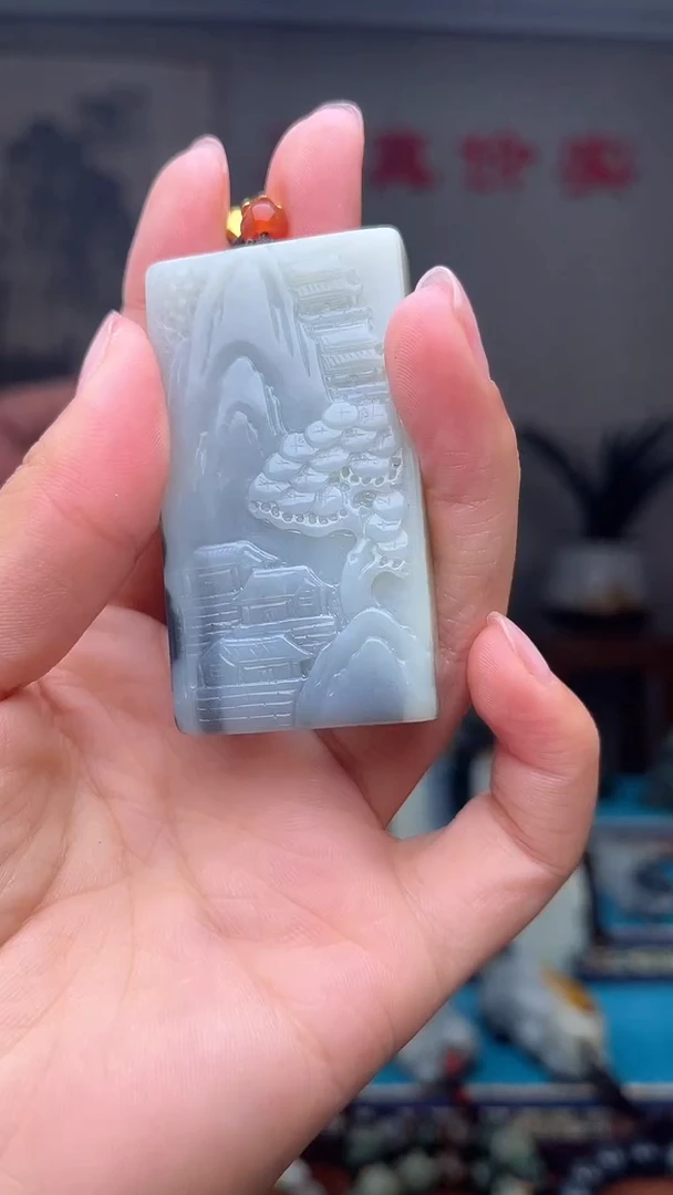 和田玉未镶嵌挂件1